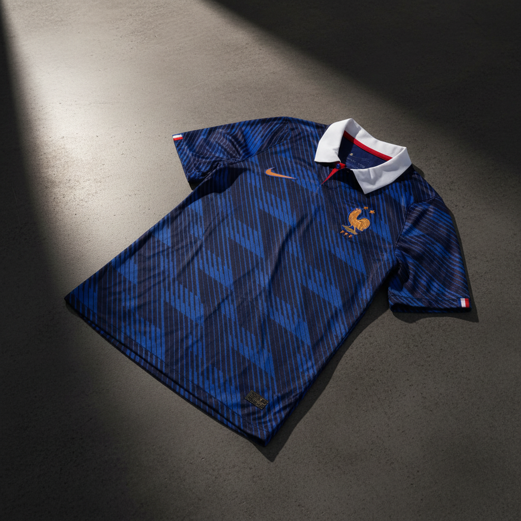 France 2026 World Cup football jersey - angled view