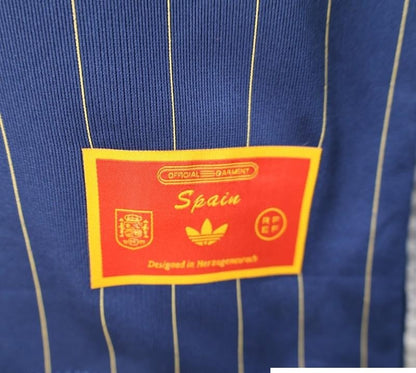 2026 Player Version Spain Navy Blue with Thin Yellow Pinstripes Jersey
