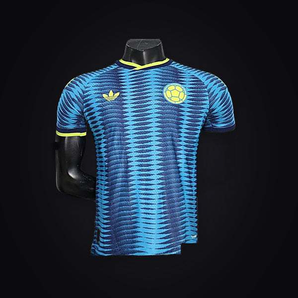 2026 Player Version Colombia Blue with Wavy Zigzag Pattern Jersey
